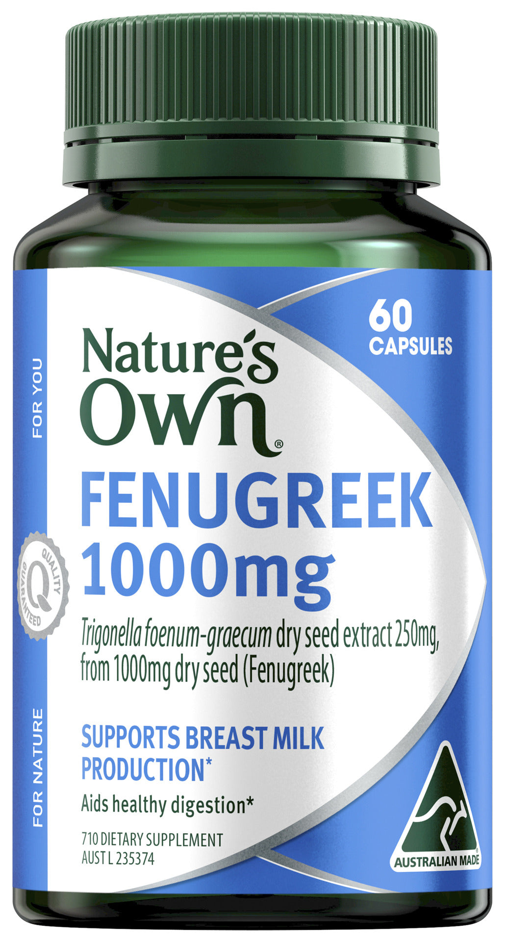 Nature's Own Fenugreek 1000mg 60 Capsules
