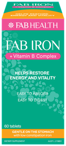 FAB IRON + Vitamin B Complex Tablets