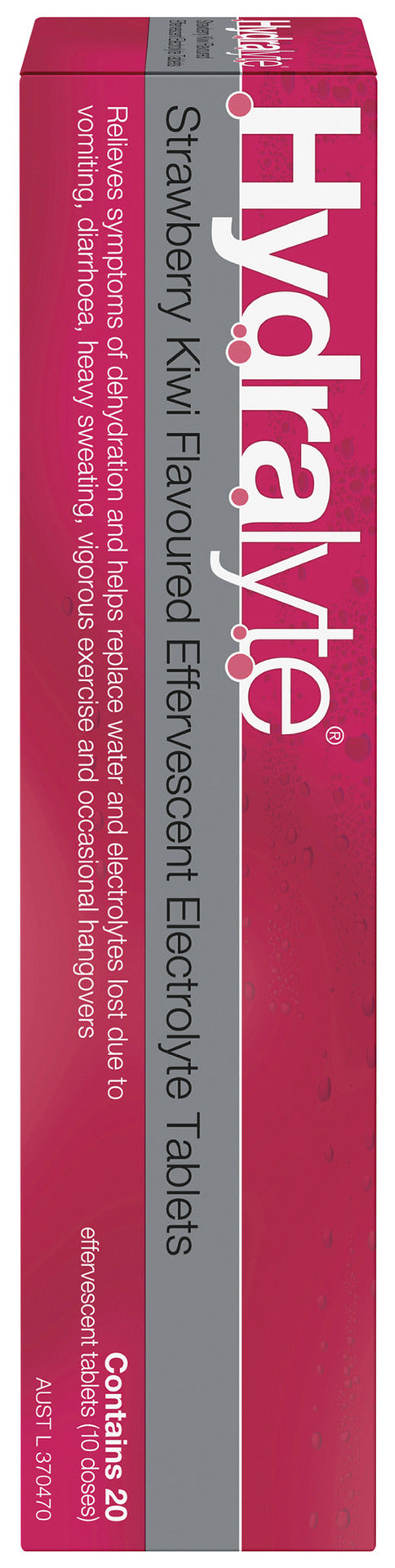 Hydralyte Effervescent Electrolyte Tablets Strawberry Kiwi Flavoured 20 Tablets