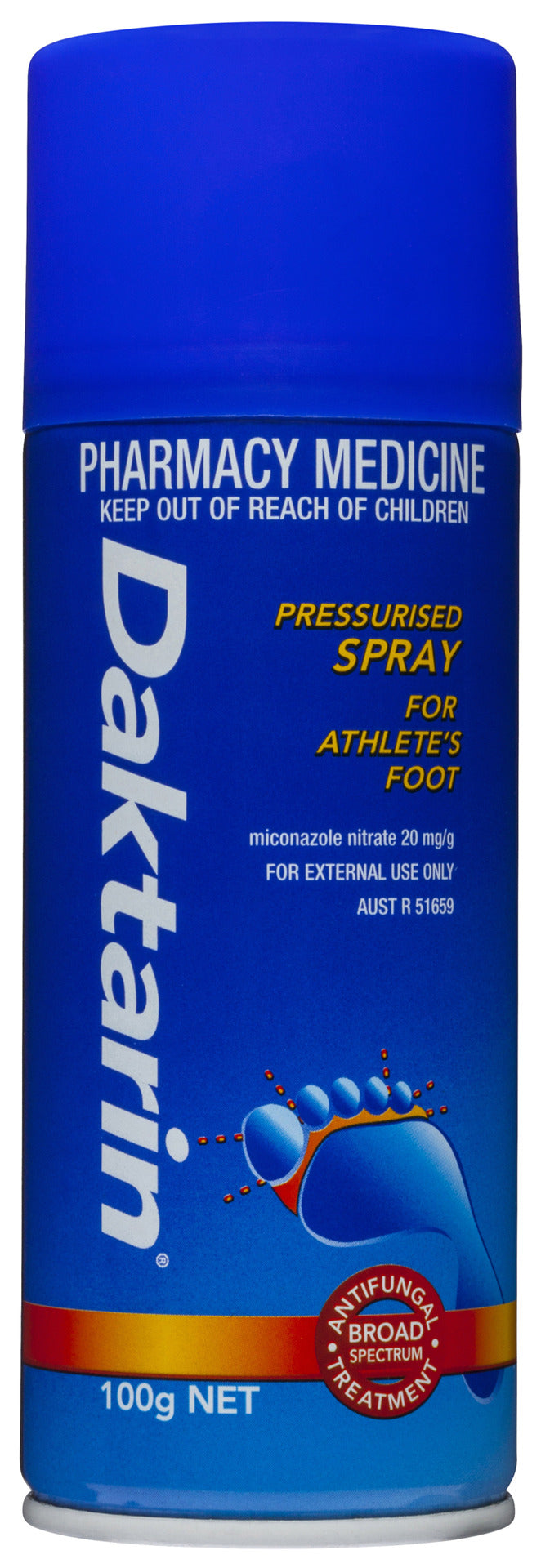 Daktarin Athlete's Foot Pressurised Spray 100g