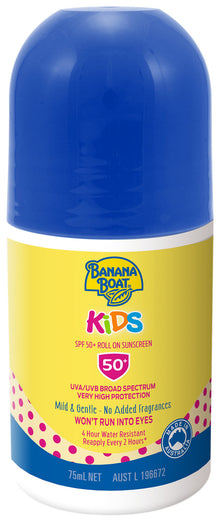 Banana Boat Kids Roll On Sunscreen SPF 50+ 75mL