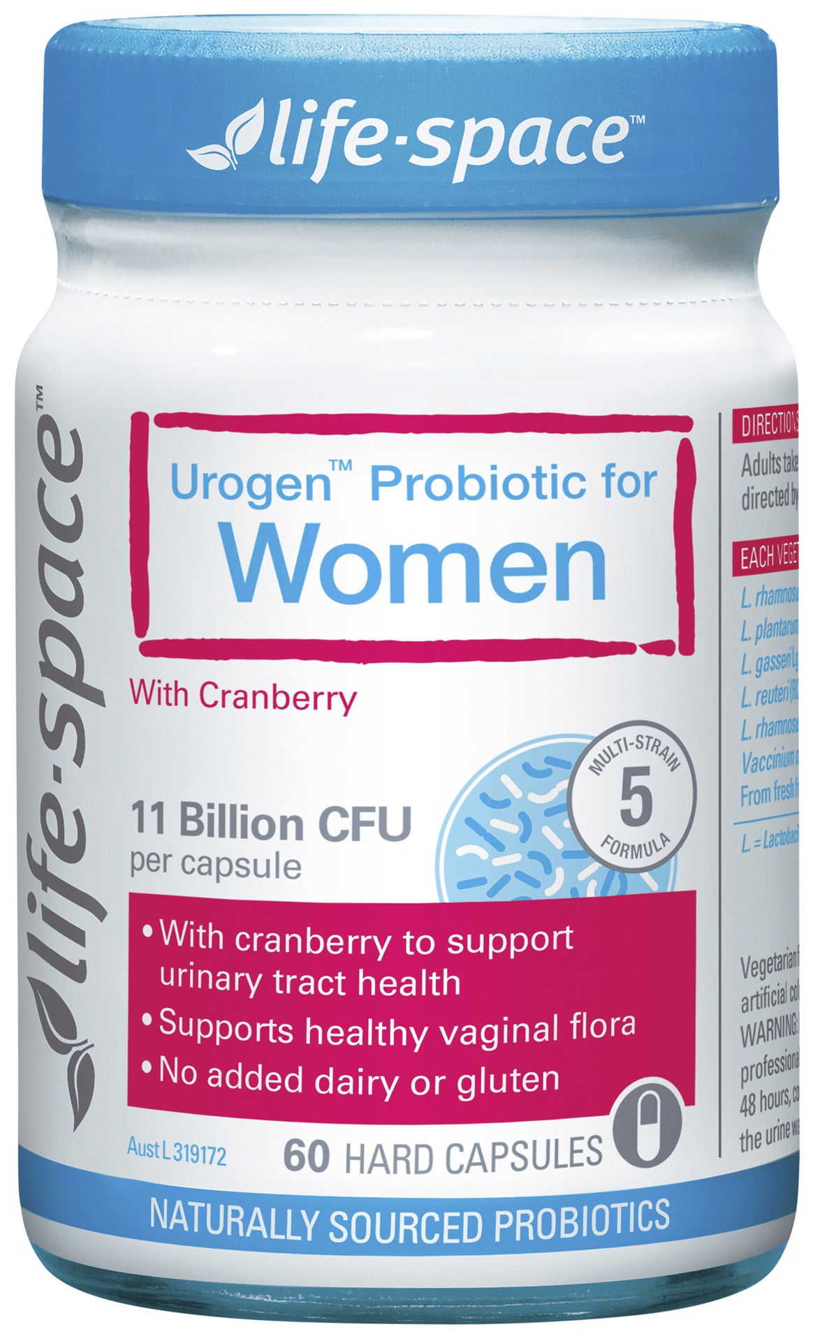 Life-Space Urogen Probiotic for Women with Cranberry 60 Capsules