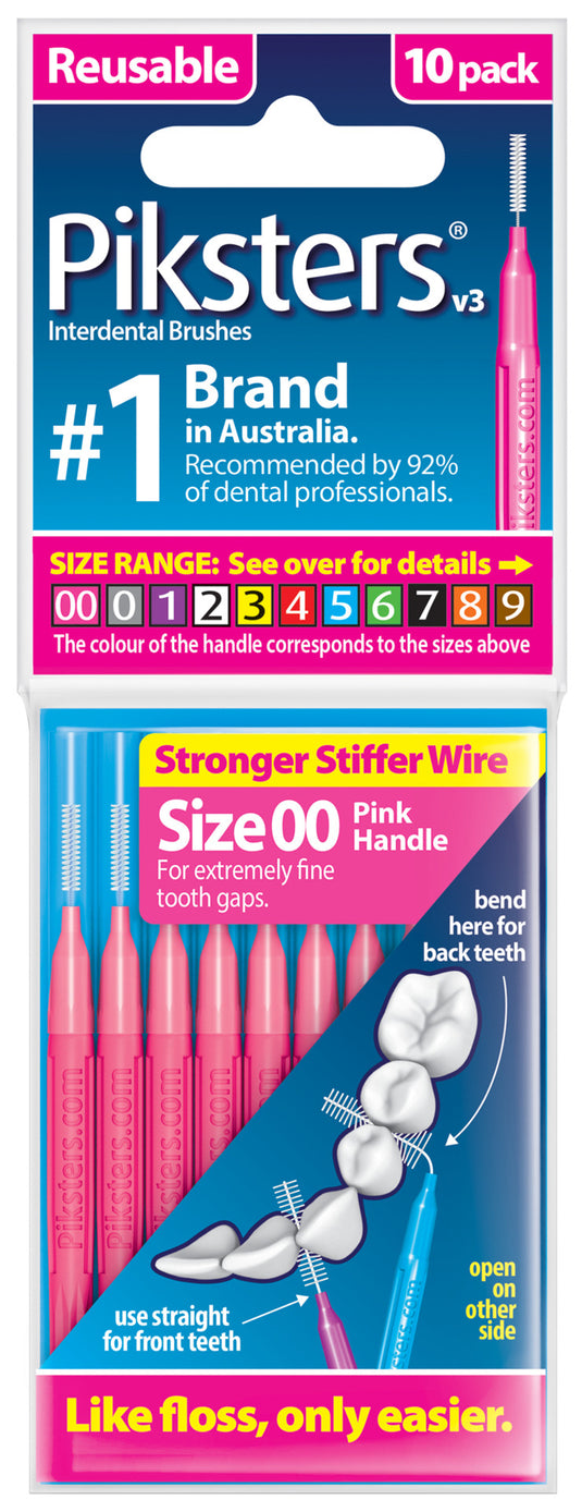 Piksters Interdental Brushes Pink Size 00 10pk