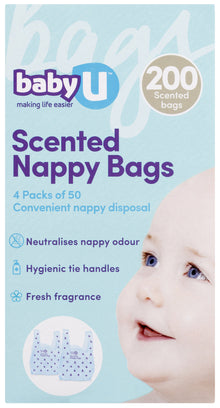 babyU Scented Nappy Bags 200 Pack