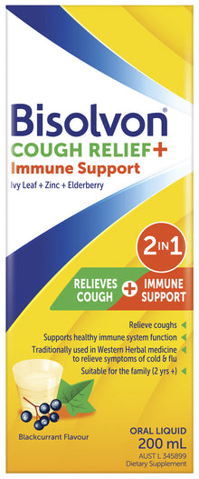 Bisolvon Cough Relief + Immune Support 200ml