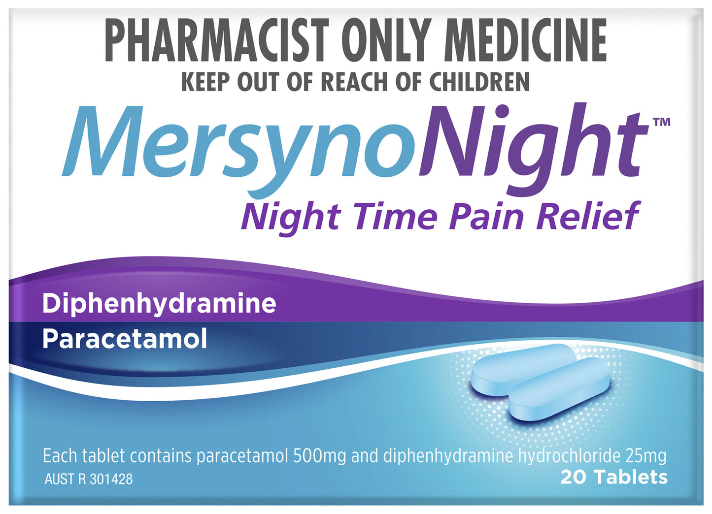 MersynoNight Pain Relief Tablets 20 Pack
