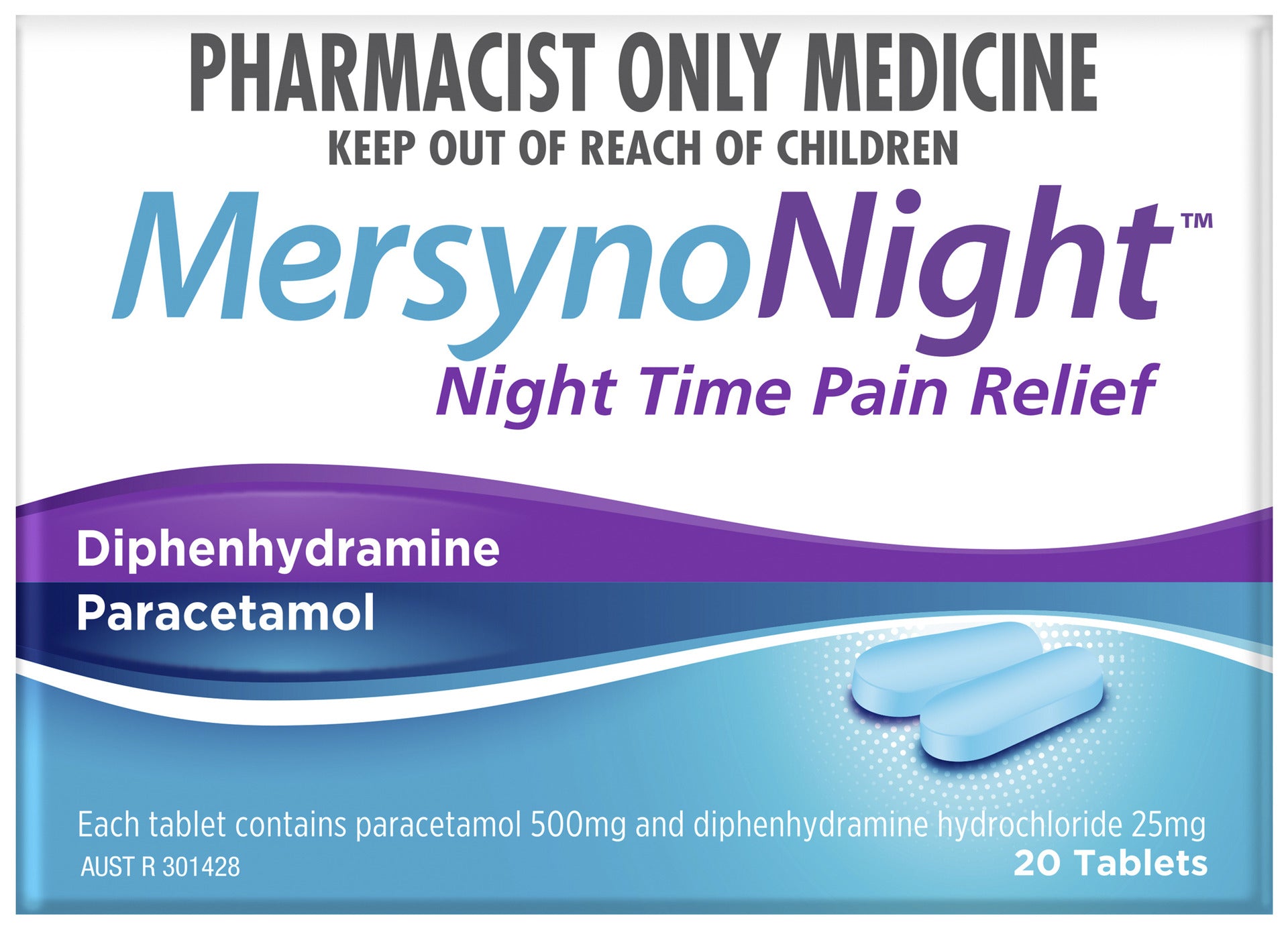 MersynoNight Pain Relief Tablets 20 Pack