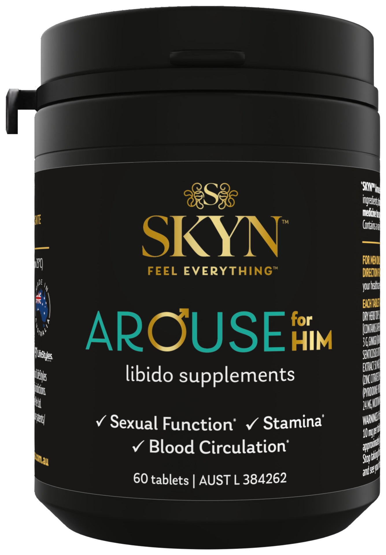SKYN Arouse for Him Libido Supplements 60 Tablets