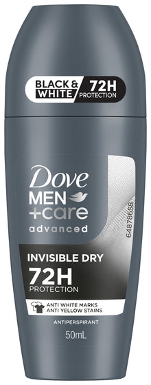 Dove Men+Care Advanced Deodorant Roll On for 72-hour sweat and odour protection Invisible Dry roll