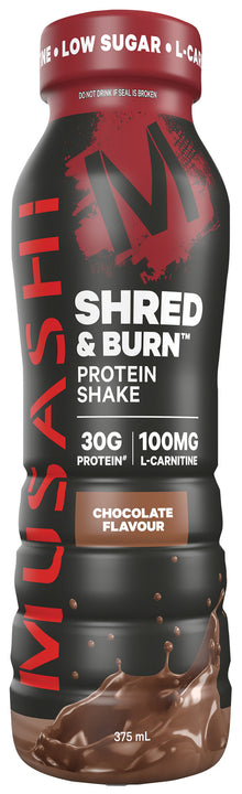 Musashi Shred & Burn Protein Shake Chocolate 375mL