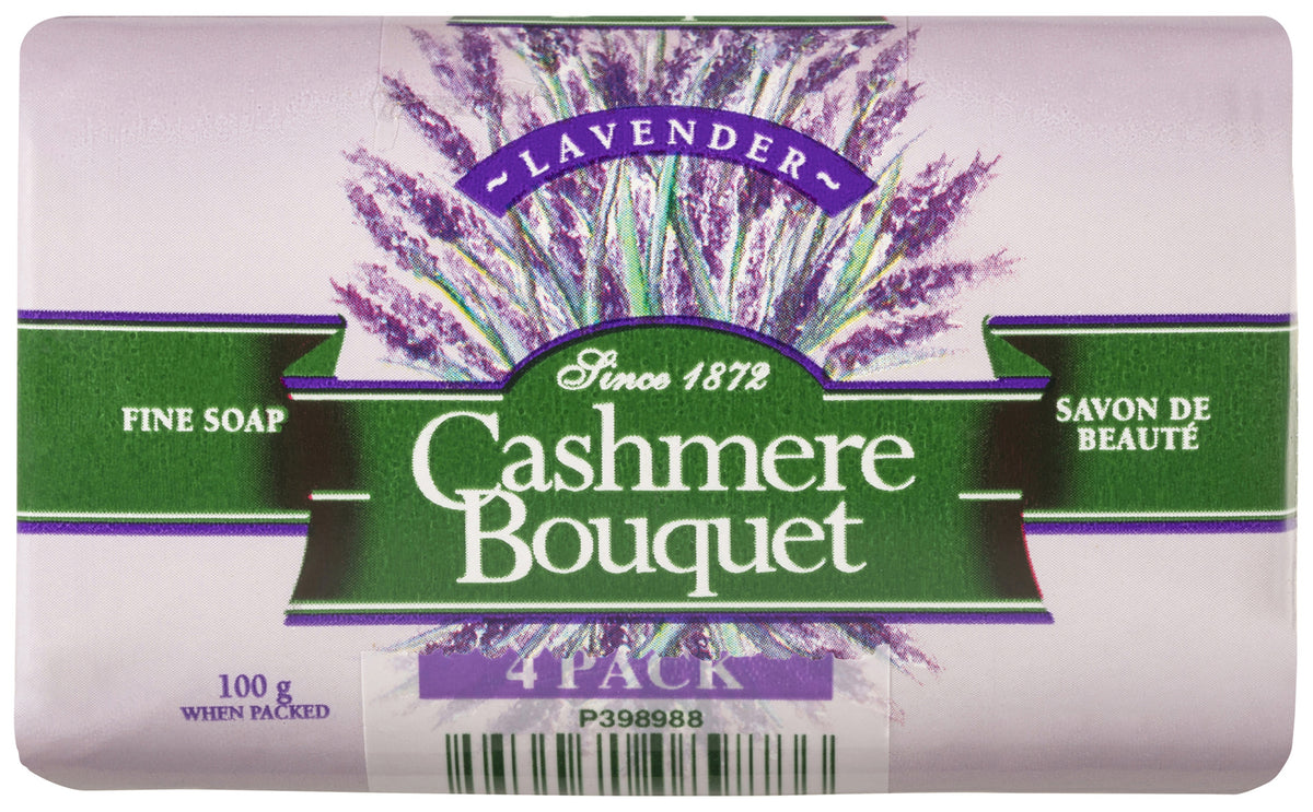 Cashmere Bouquet Fine Bar Soap, 4 x 100g, Lavender
