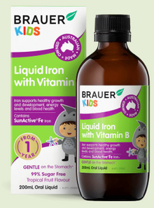 Brauer Kids Liquid Iron with Vitamin B 200ml