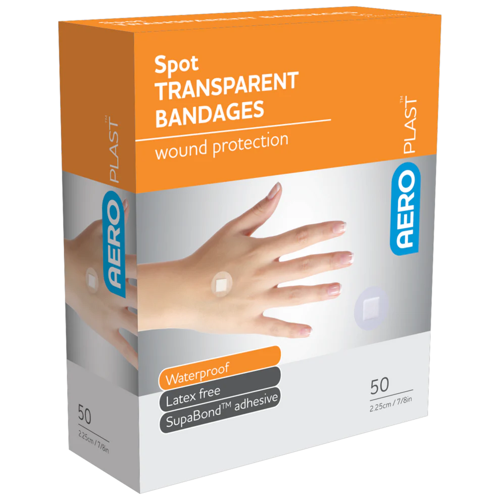 AERO PLAST SPOT TRANSPARENT BANDAGES WATERPROOF 2.25CM P50