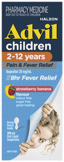 Advil Children Pain & Fever Relief Strawberry Banana 200ml