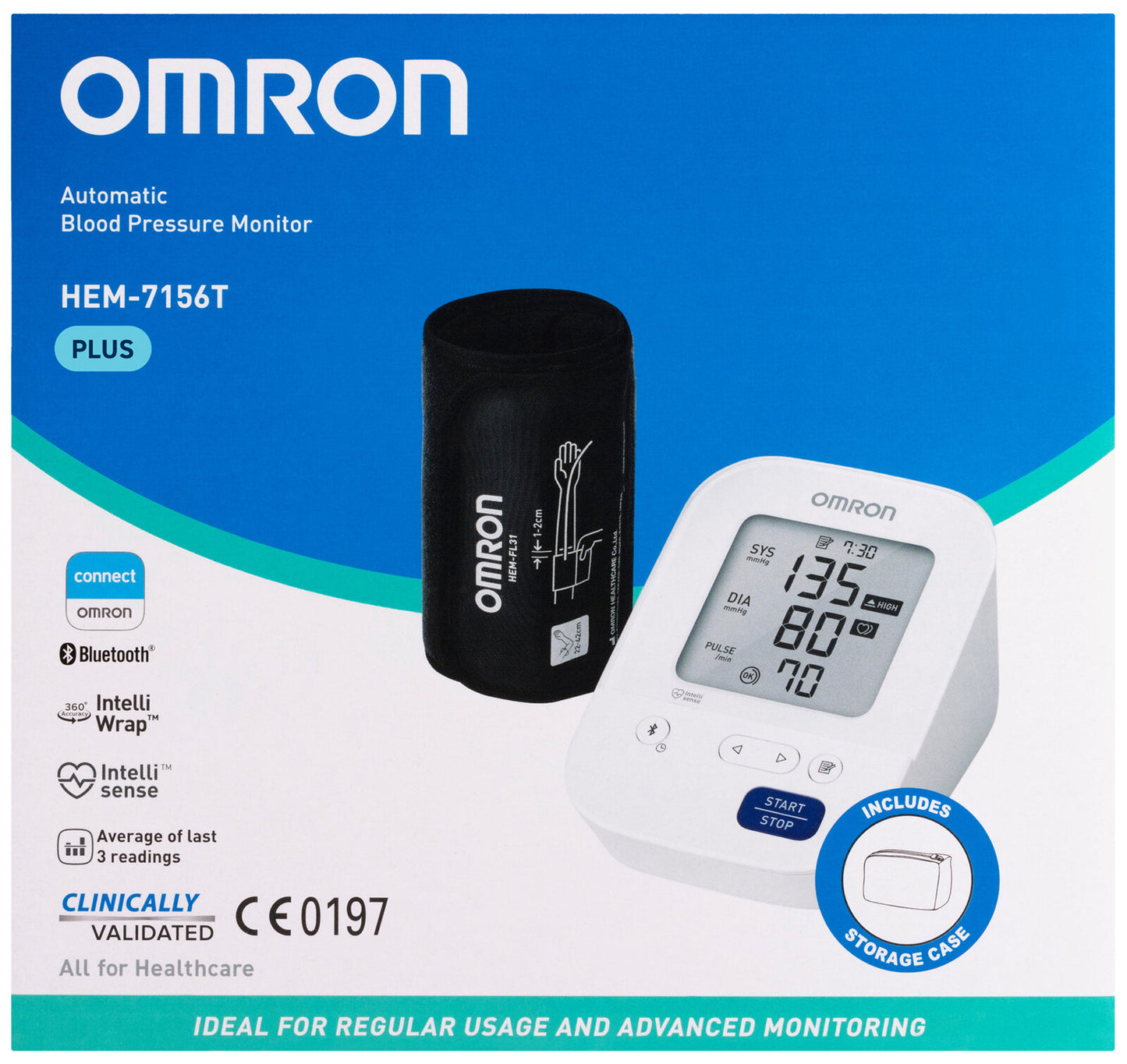 Omron HEM7156T Plus Blood Pressure Monitor