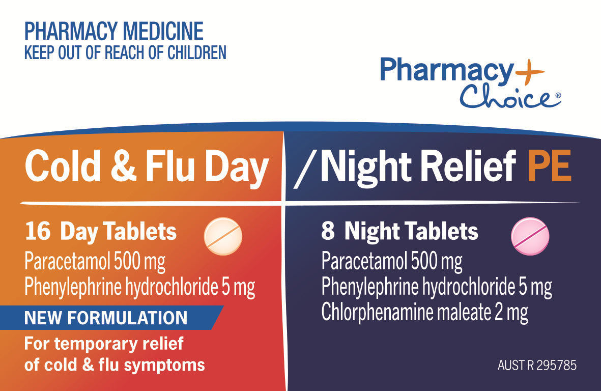 Pharmacy Choice - Cold & Flu Day & Night PE 24 Tablets
