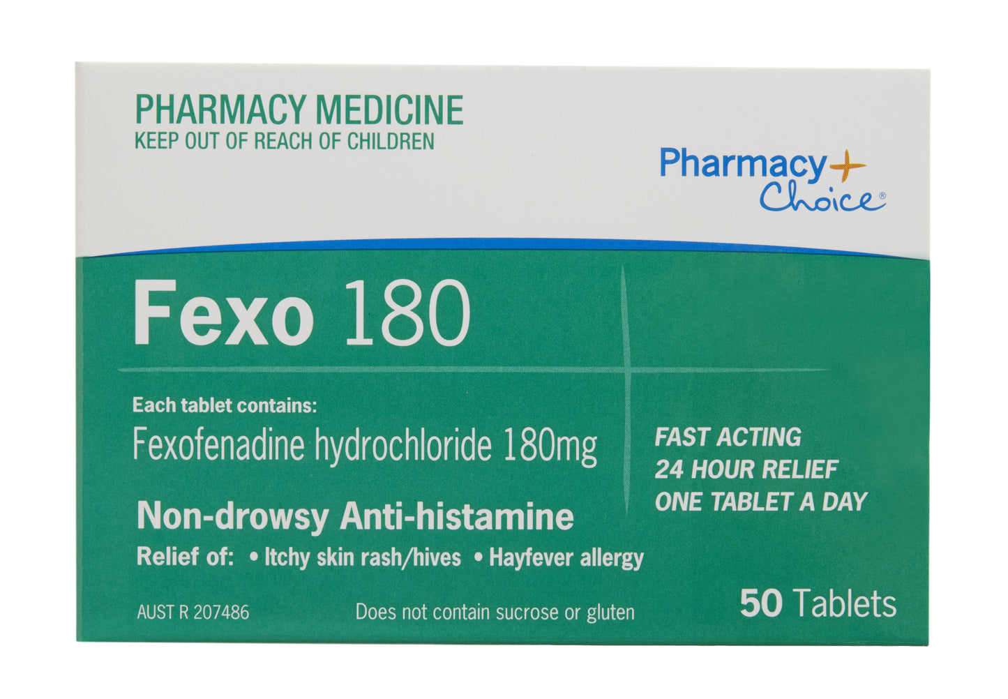 Pharmacy Choice - Fexofenadine 180mg 50 Tablets