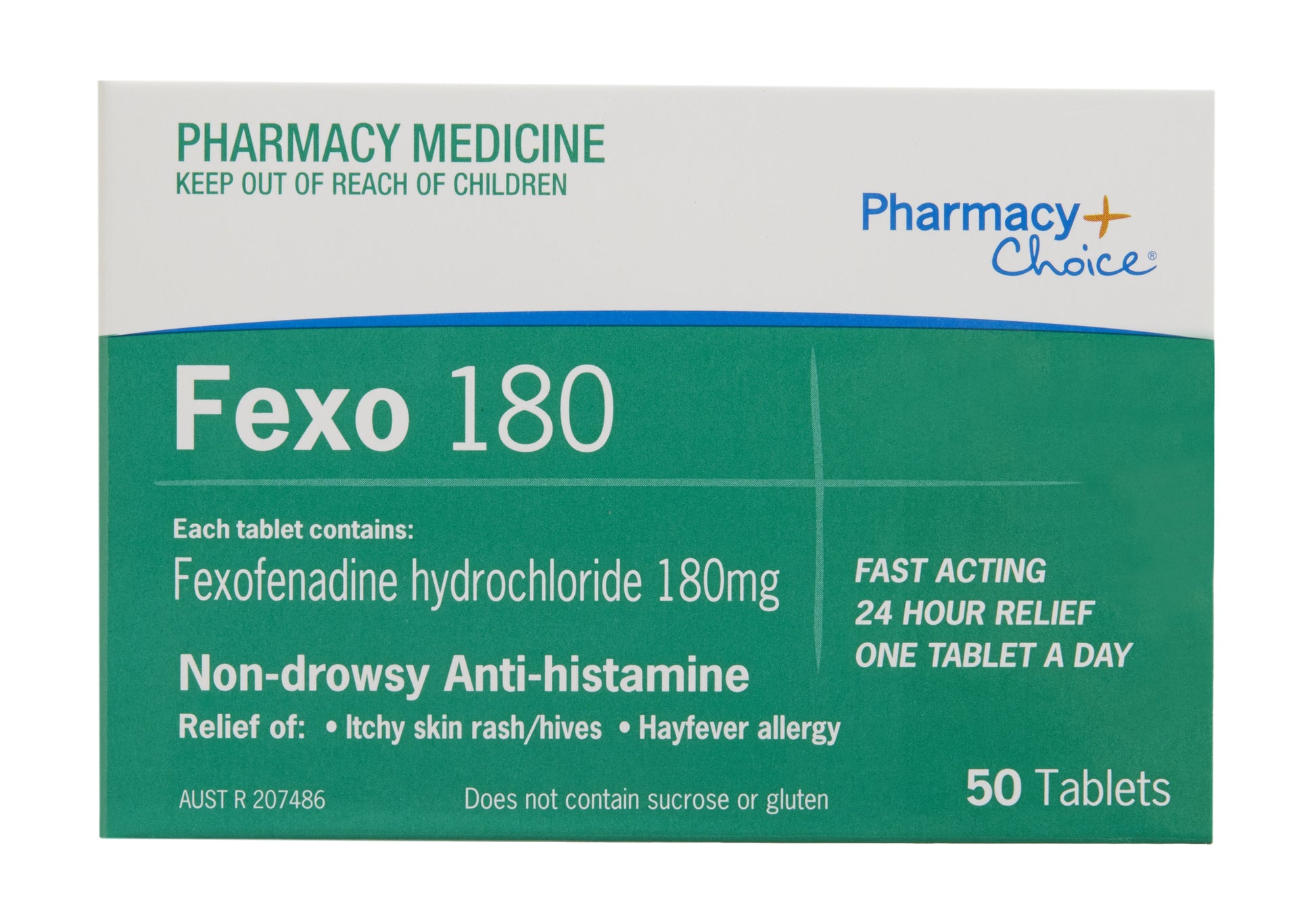 Pharmacy Choice - Fexofenadine 180mg 50 Tablets