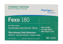 Pharmacy Choice - Fexofenadine 180mg 50 Tablets